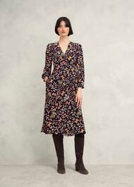 Zainah Dress, Navy Multi, hi-res