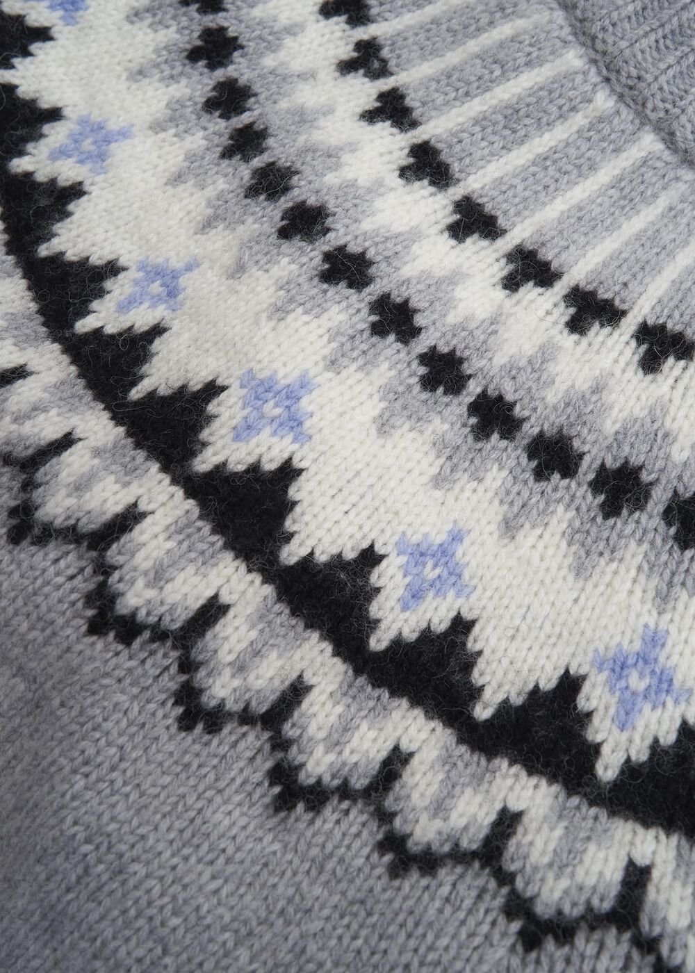 Anya Fairisle Jumper With Alpaca, Mid Grey Marl, hi-res