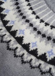 Anya Fairisle Jumper With Alpaca, Mid Grey Marl, hi-res