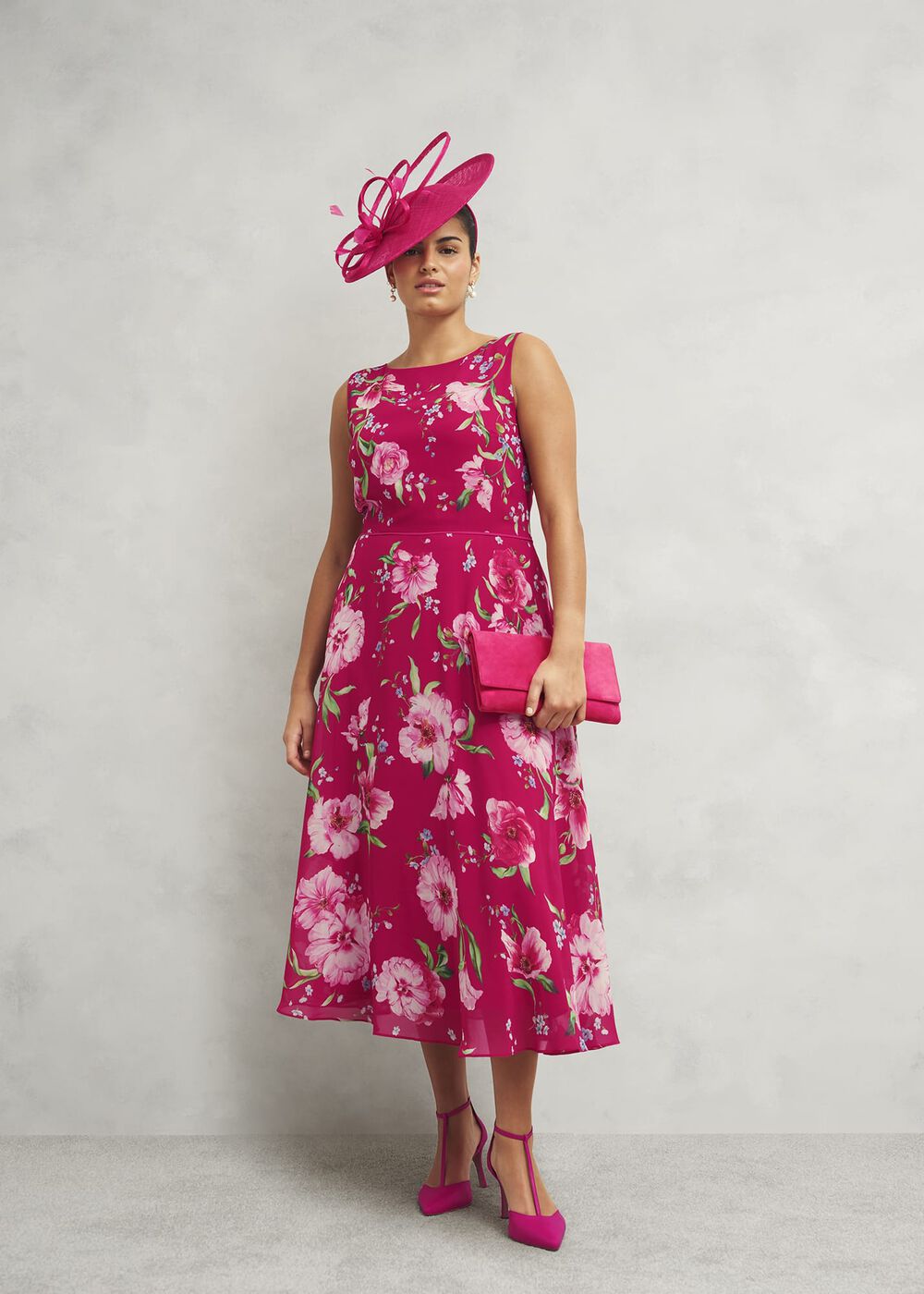 Petite Carly Dress, Pink Multi, hi-res
