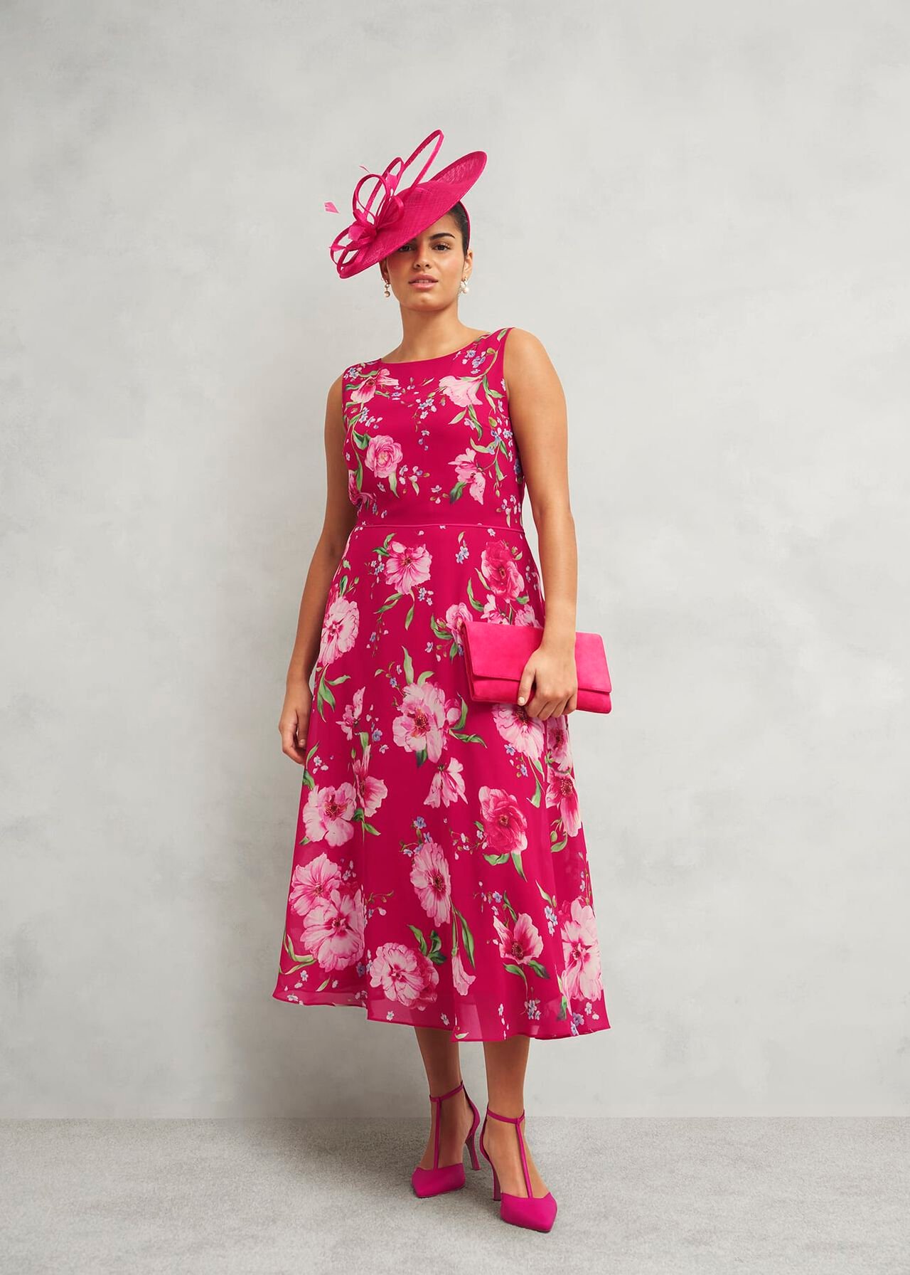 Petite Carly Dress, Pink Multi, hi-res