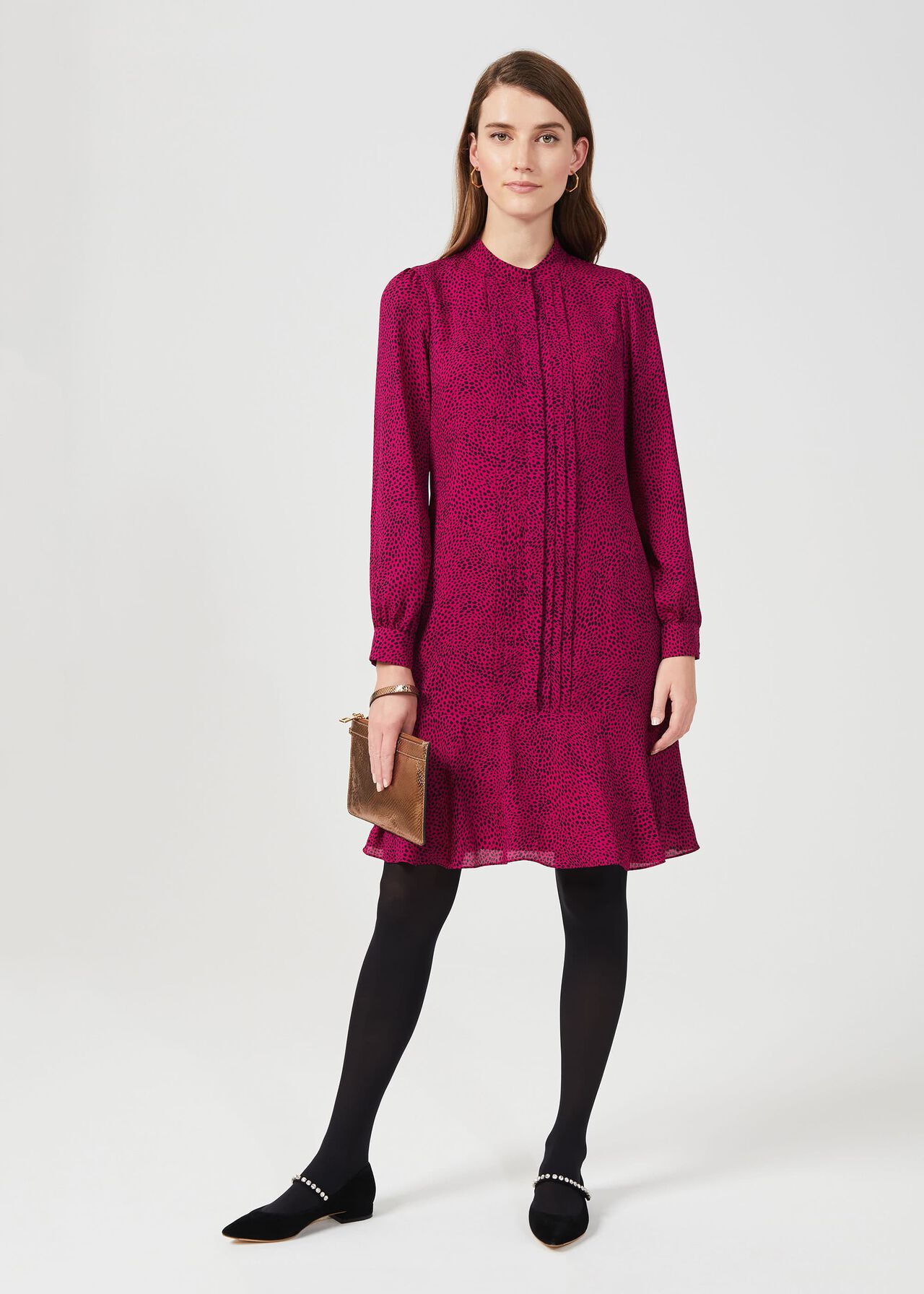 Luella Dress, Fuchsia Black, hi-res