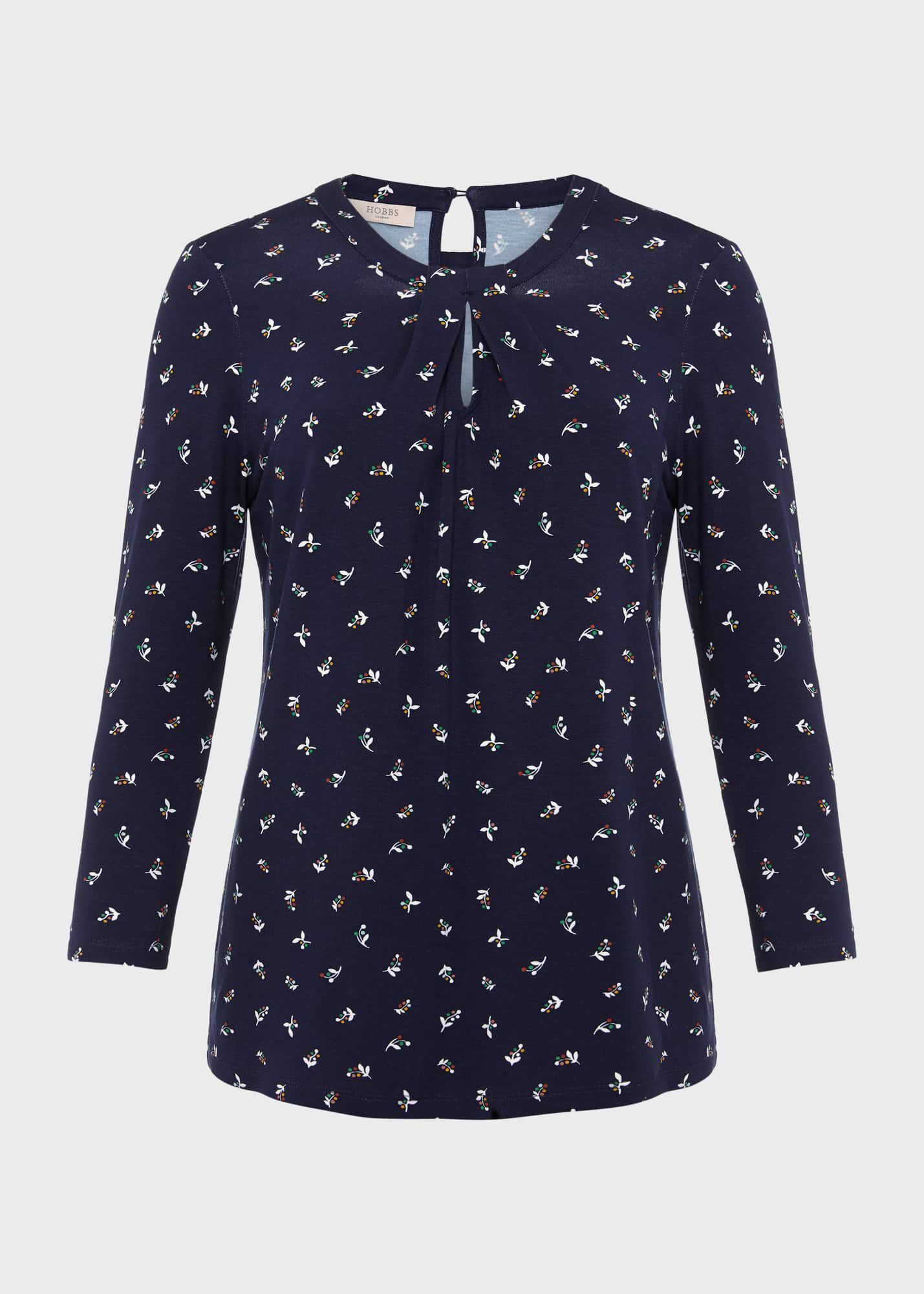 ホブズ HOBBS JULIA PRINTED TOP （NAVY MULTI） Hobbs Julia Printed Top