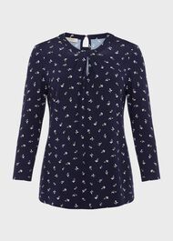 Julia Printed Top, Navy Multi, hi-res