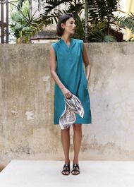 Skye Cotton Dress, Myrtle Green, hi-res