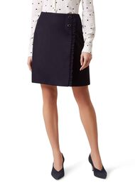 Ophelia Wool Blend  Skirt, Navy, hi-res