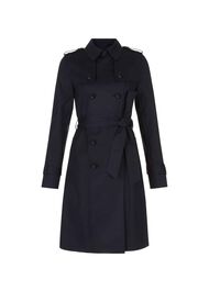 Petite Saskia Water Resistant Trench Coat, Navy, hi-res