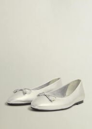Priya Ballet Flats, Silver Metallic, hi-res