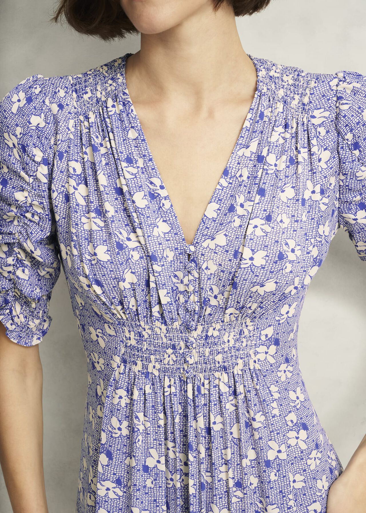Stowe Tea Dress, Ivory Multi, hi-res