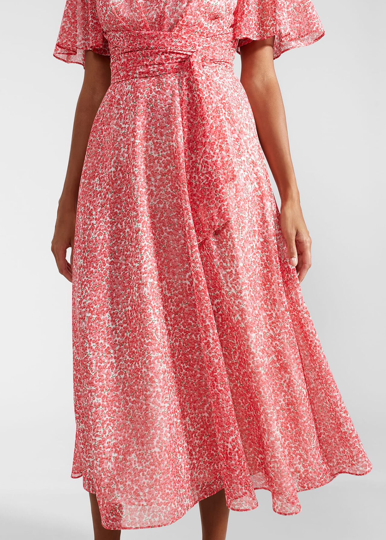 Marie Wrap Dress, Ivory Multi, hi-res