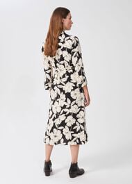 Chiara Floral Shirt Dress, Cream Black, hi-res