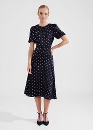Christina Dress, Navy Ivory, hi-res