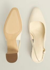 Lily Leather Slingbacks, Buttercream, hi-res