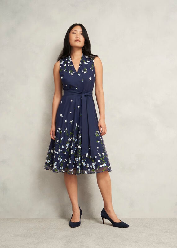 Aria Floral Embroidered Dress
