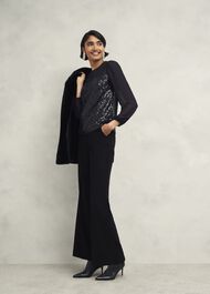 Zariah Sequin Top, Black, hi-res