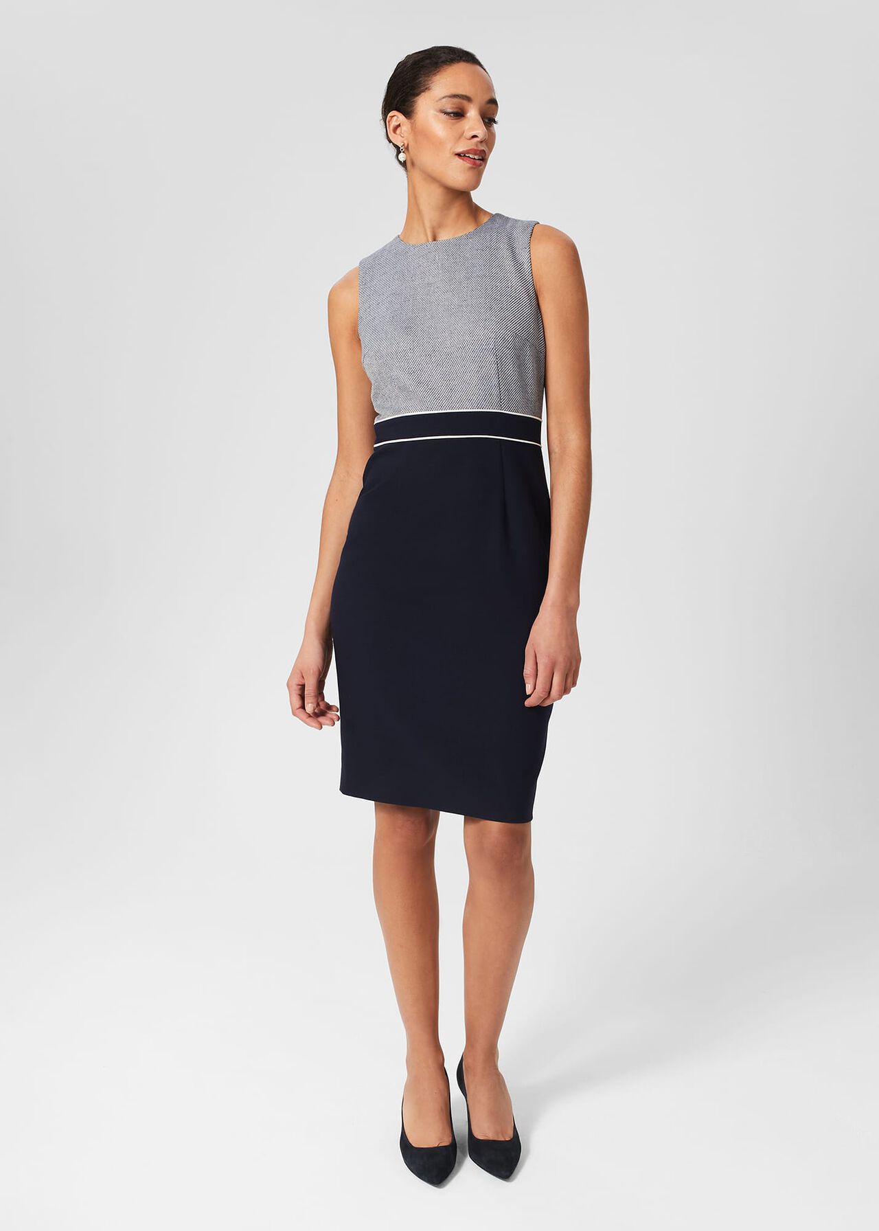Petite Steph Dress, Navy Multi, hi-res