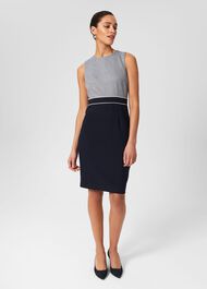 Petite Steph Dress, Navy Multi, hi-res