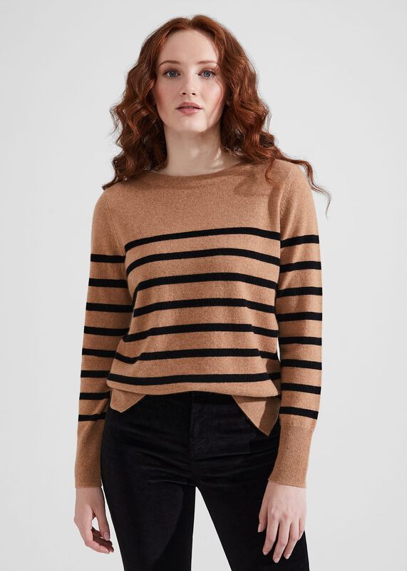 Larina Cashmere Stripe Sweater