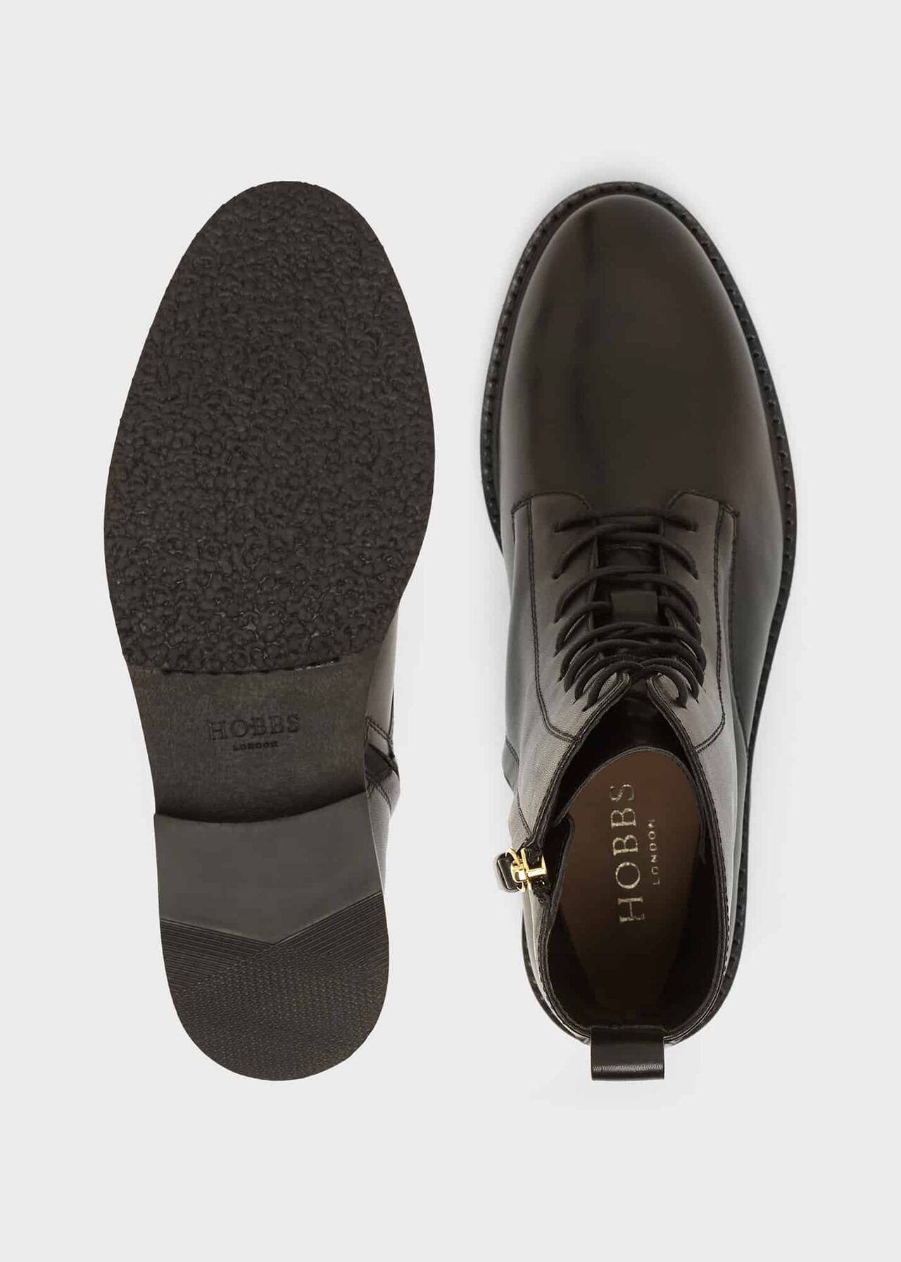 Elena Leather Ankle Boots, Black, hi-res