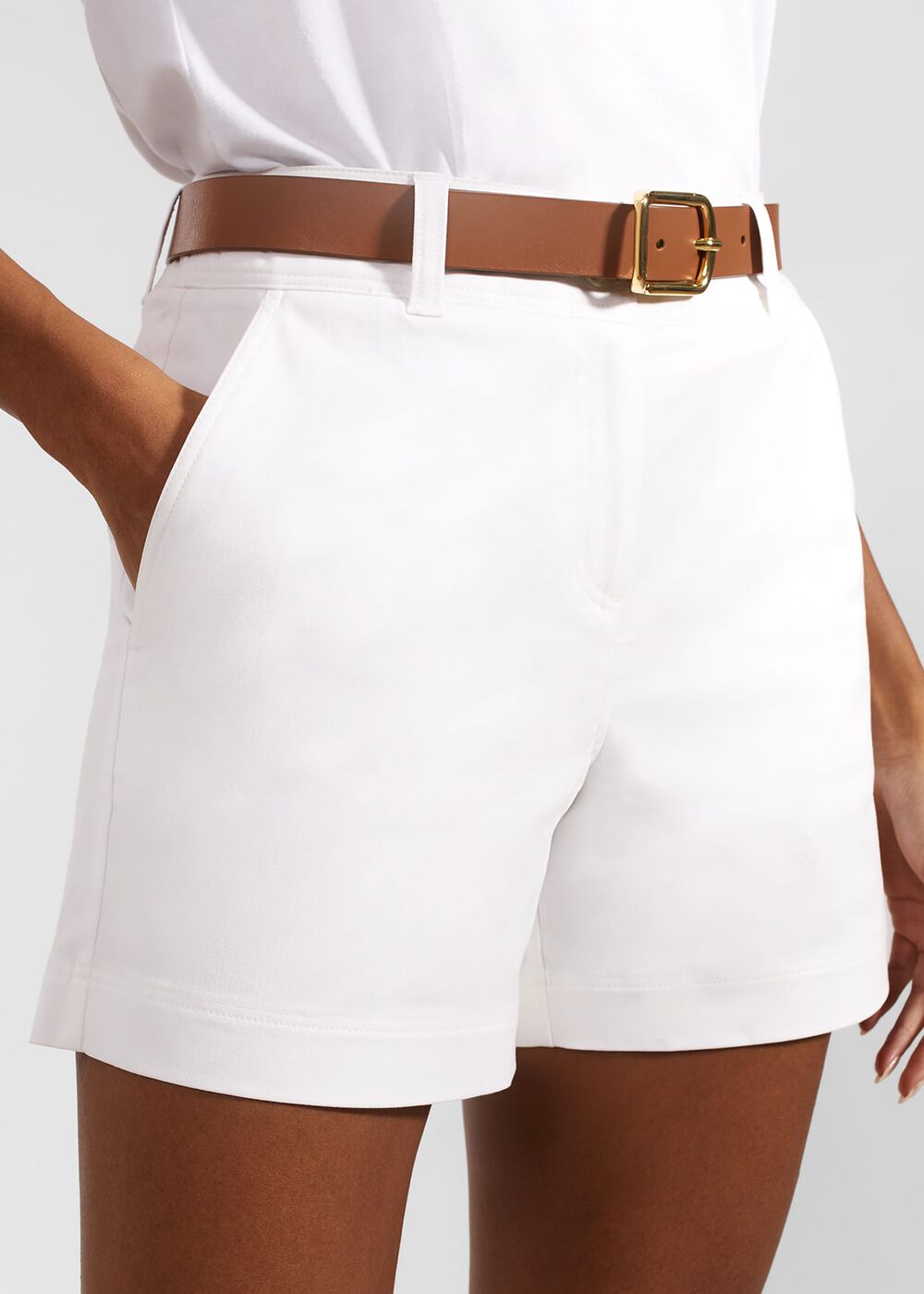 Carla Shorts, White, hi-res