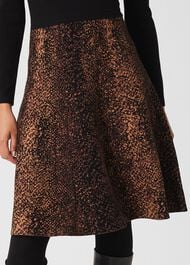 Hallie Knitted Dress, Black Brown, hi-res