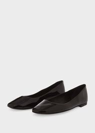 Jemma Patent Ballerinas, Black, hi-res