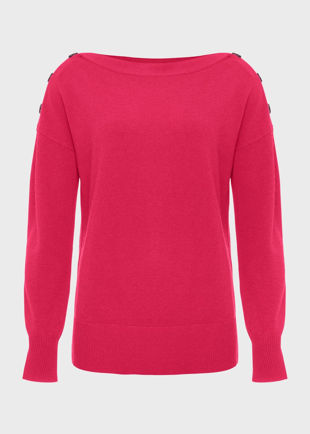 Kayley Jumper With Cashmere, Raspberry Pink, hi-res