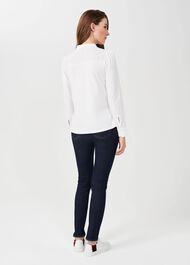 Bree Cotton Blend Shirt, Ivory, hi-res
