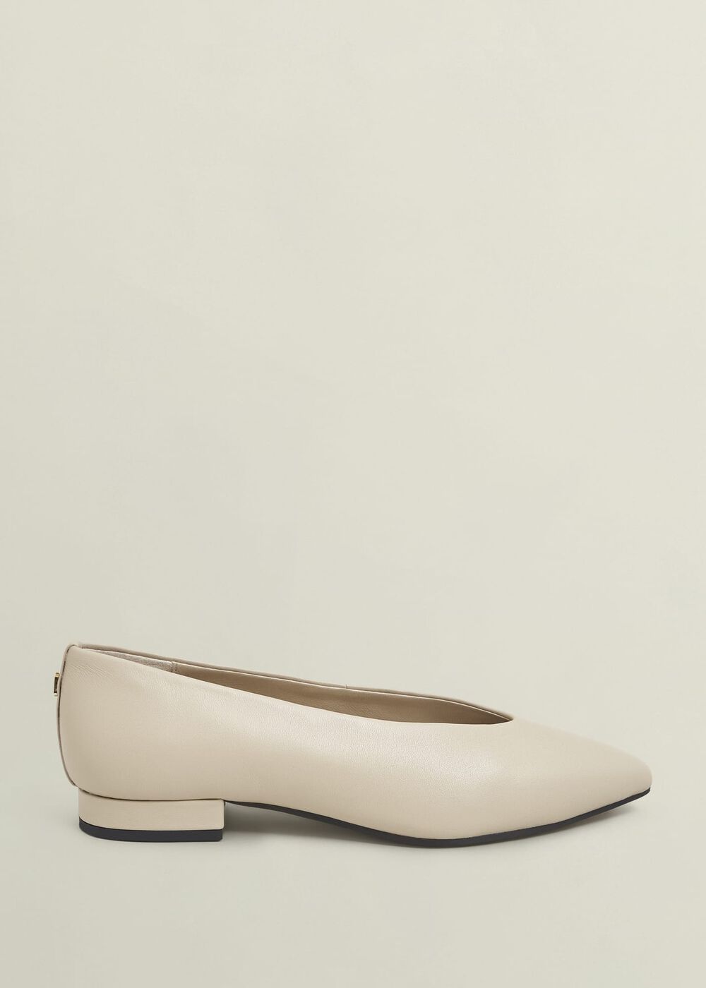 Asher Leather Ballerinas, Light Beige, hi-res
