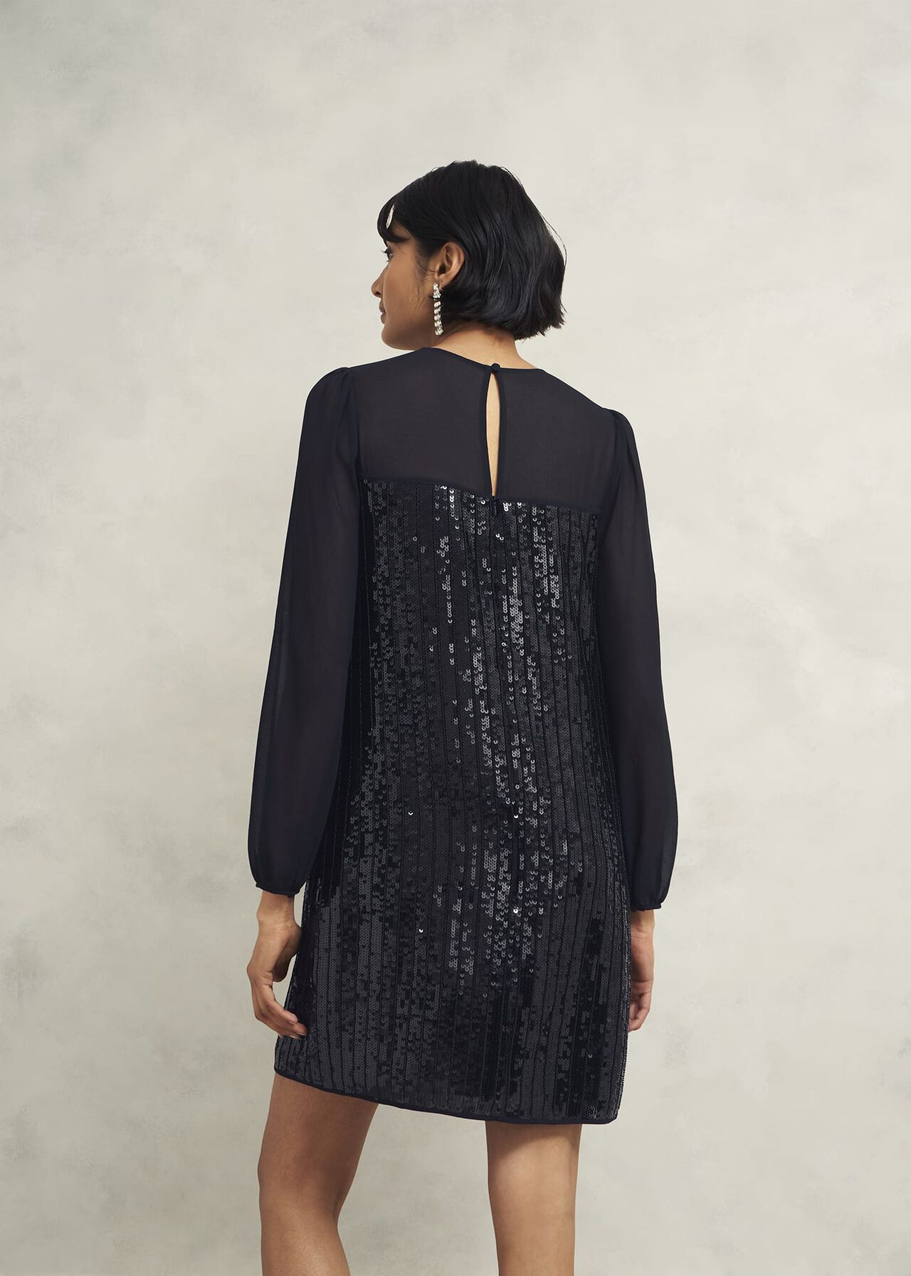 Zariah Sequin Dress, Hobbs Black, hi-res