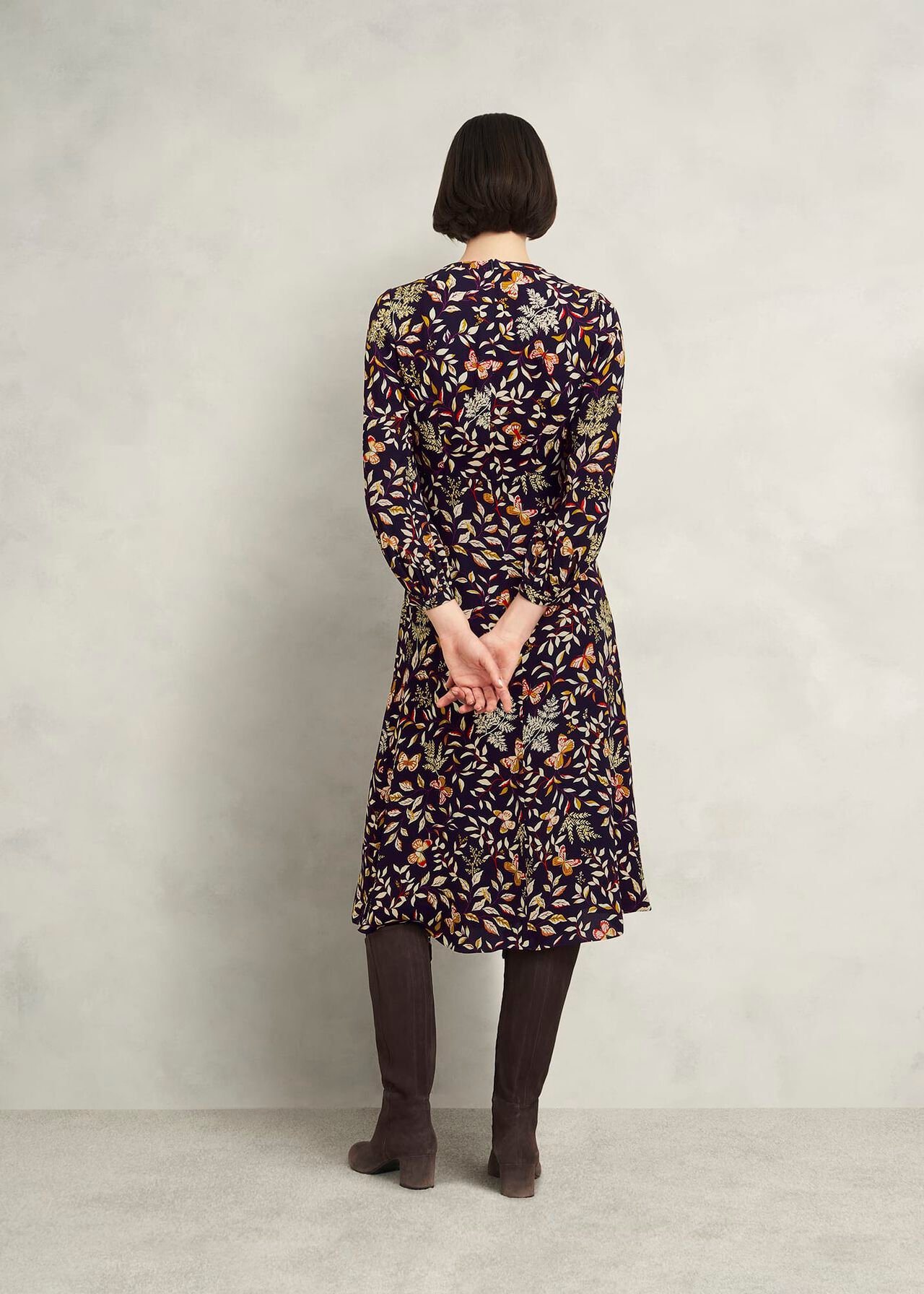 Petite Zainah Dress, Navy Multi, hi-res