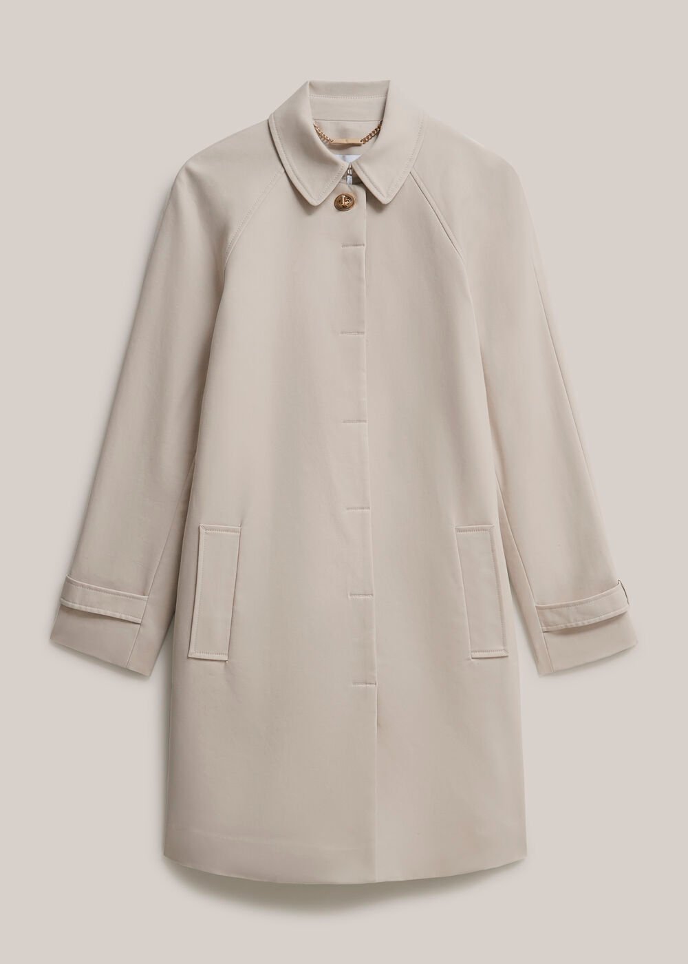 Petite Vivienne Shower Resistant Trench Coat, Buff Grey, hi-res