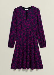 Grace Jersey Dress, Navy Pink, hi-res