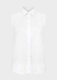 Salem Linen Top , White, hi-res