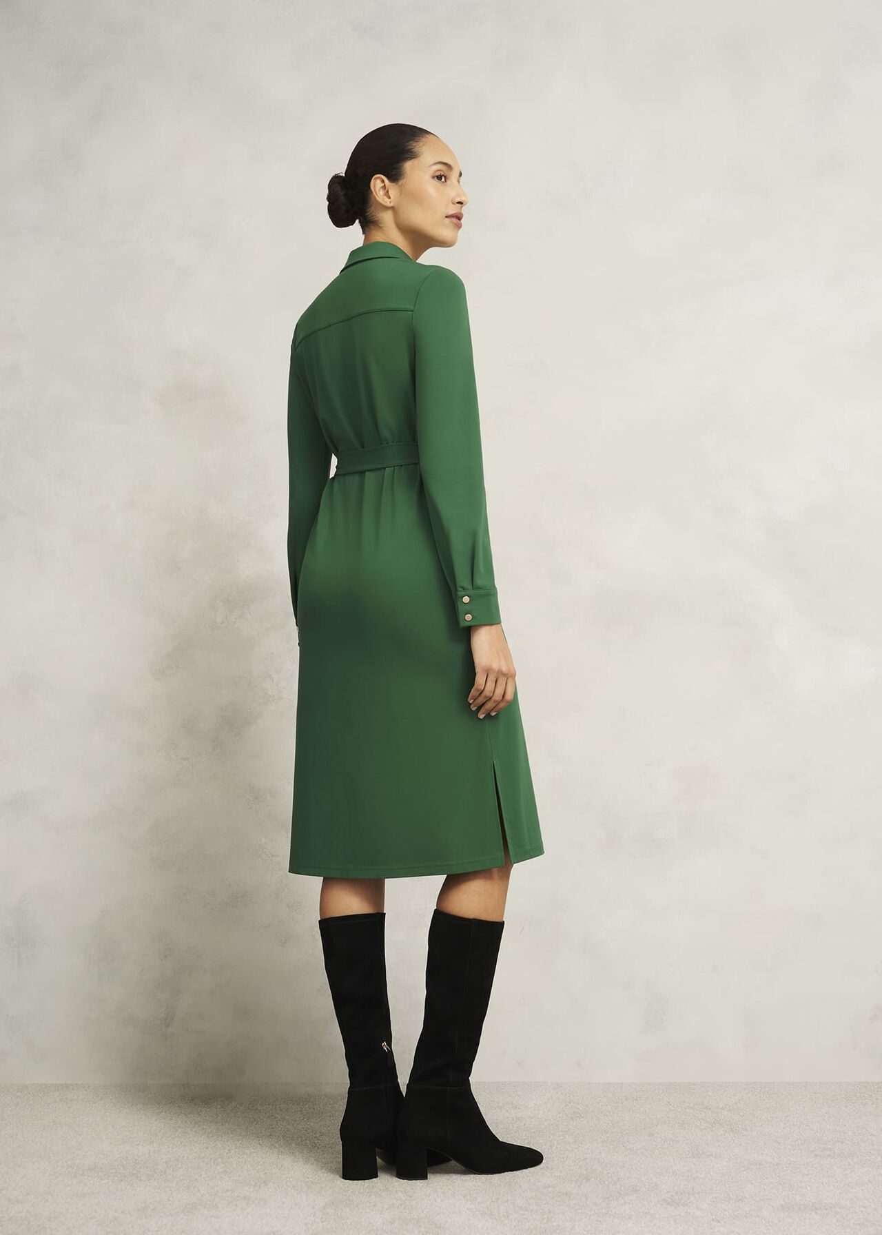 Julia Ponte Dress, Green, hi-res