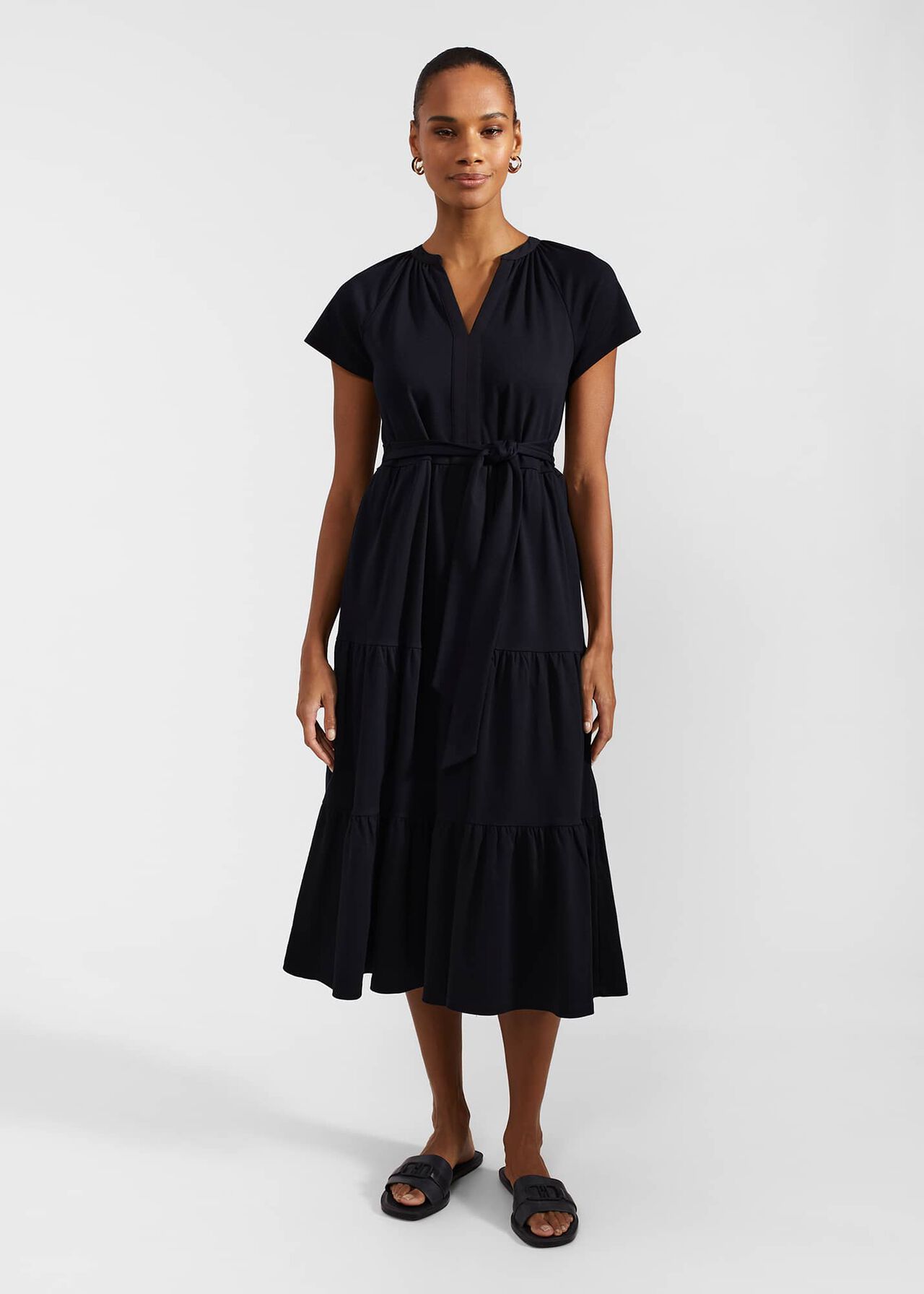 Valentina Jersey Dress, Navy, hi-res