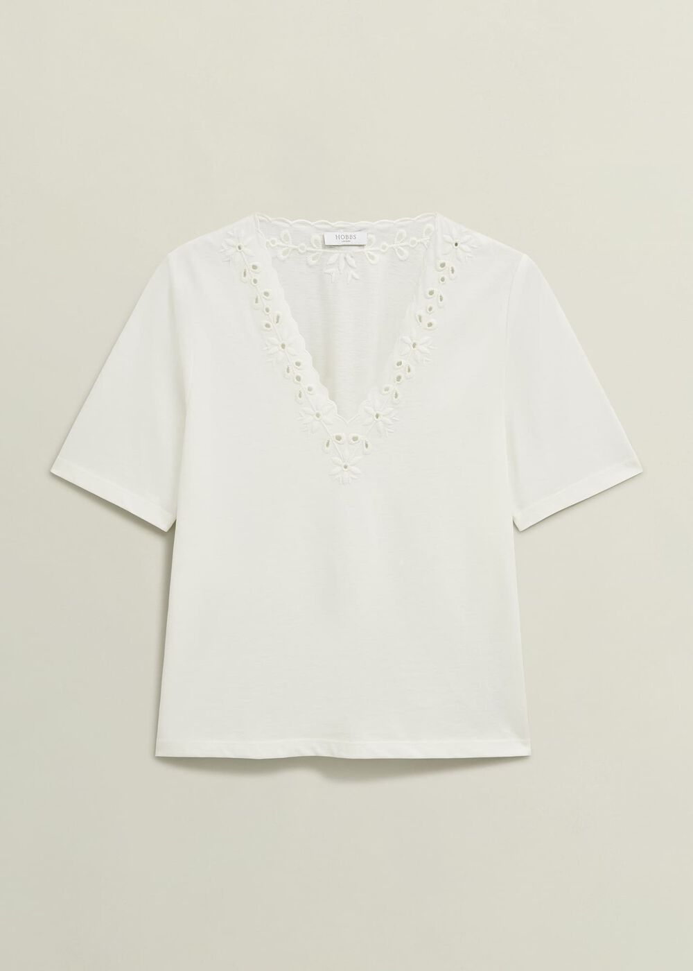 Kristen Cotton Top, Hobbs Ivory, hi-res