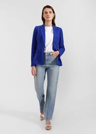 Fletcher Silk Linen Jacket, Lapis Blue, hi-res