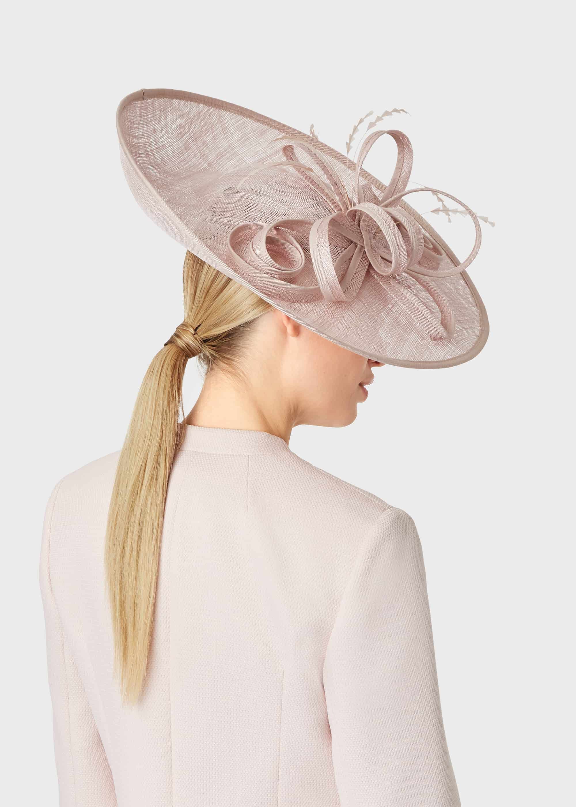 blush fascinator hat