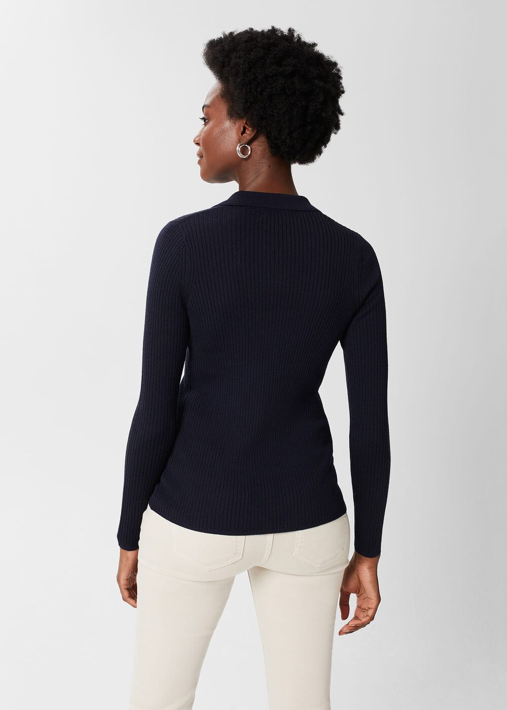 Peyton Merino Wool Sweater, Hobbs Navy, hi-res