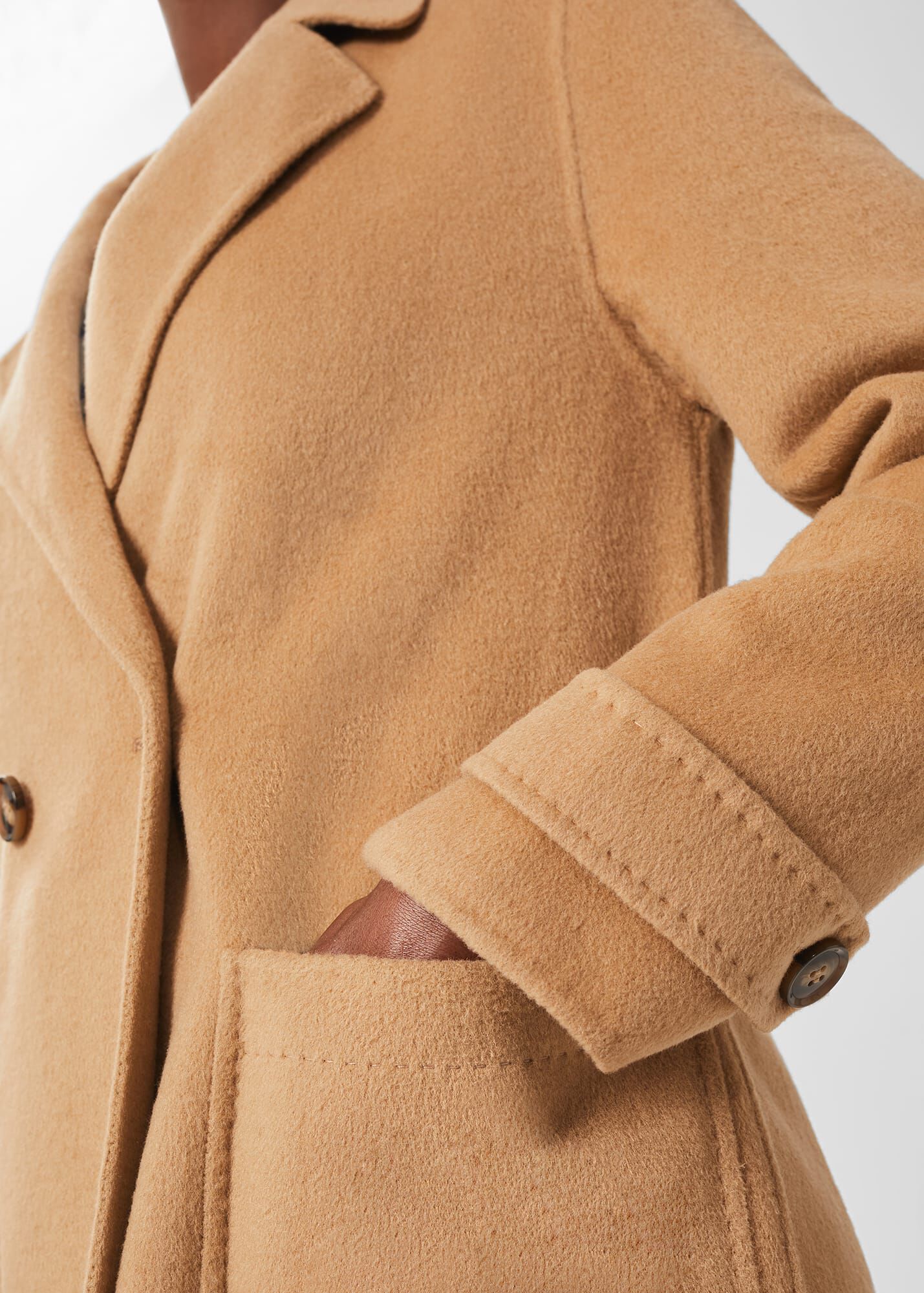 ジャケット・アウター 8on8 22aw camel tweed wool coat Alexandra Wool Blend Coat | Hobbs US |