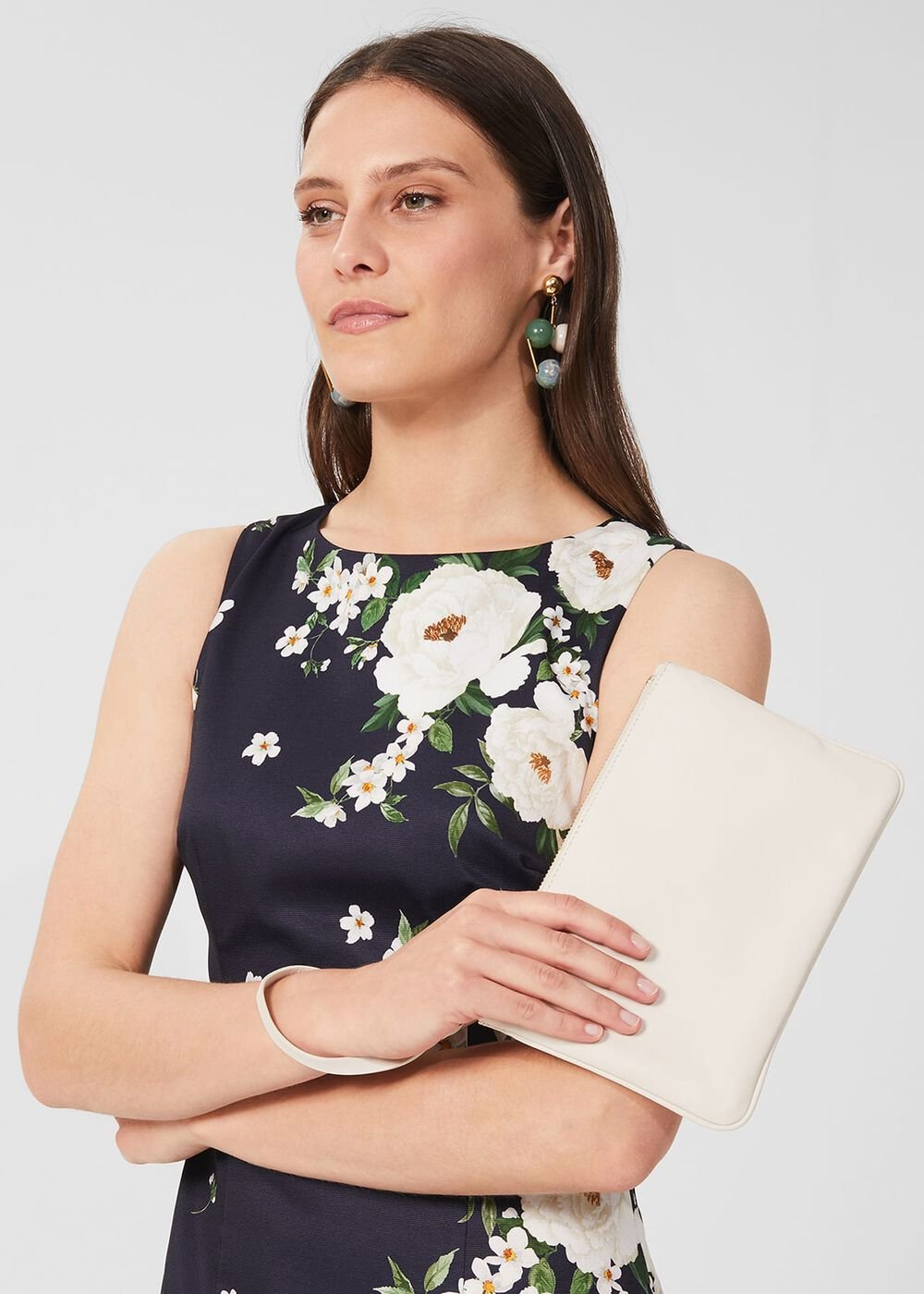 Chelsea Leather Wristlet, Ice White, hi-res