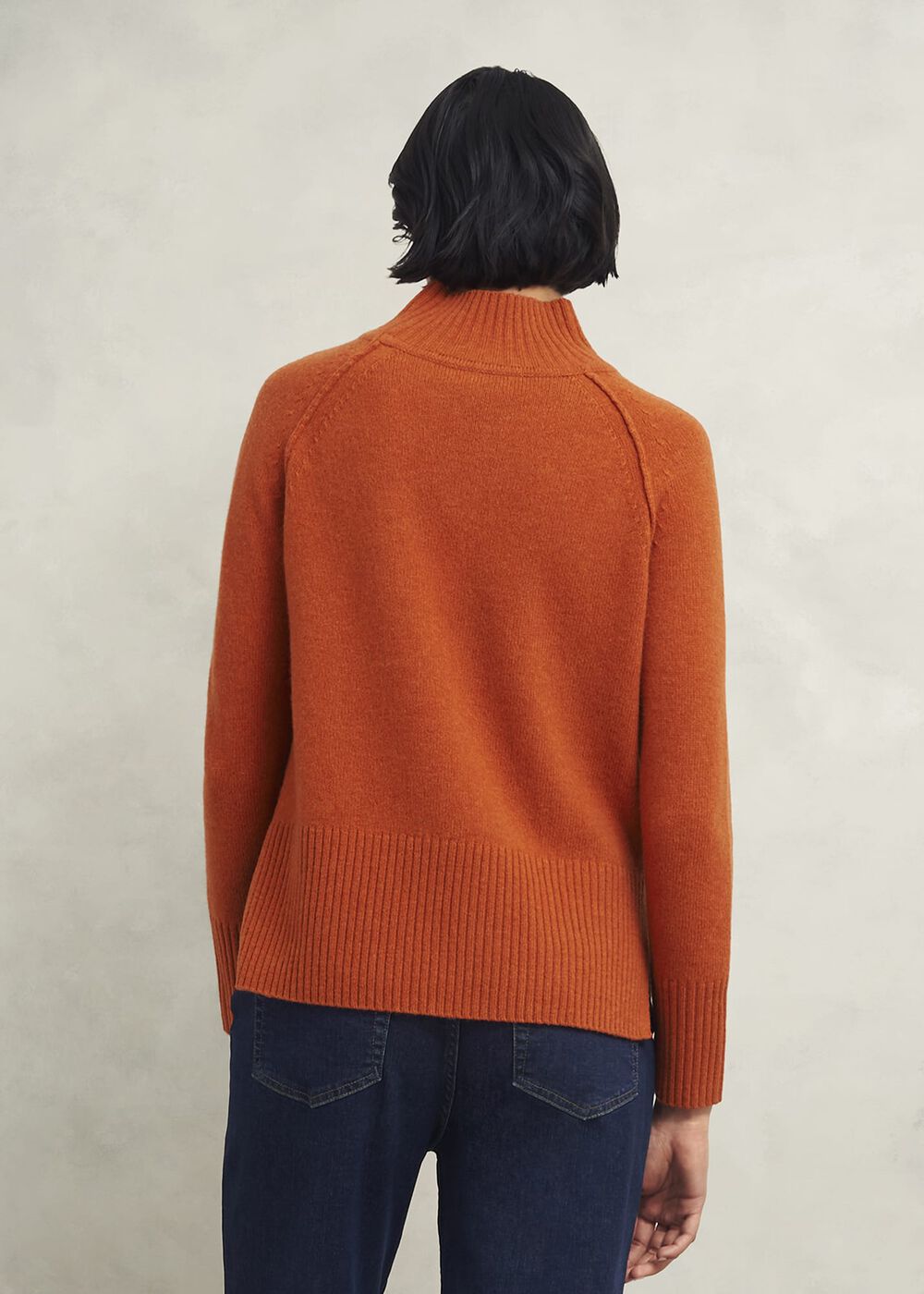 Lorraine Wool Blend Sweater, Burnt Orange, hi-res
