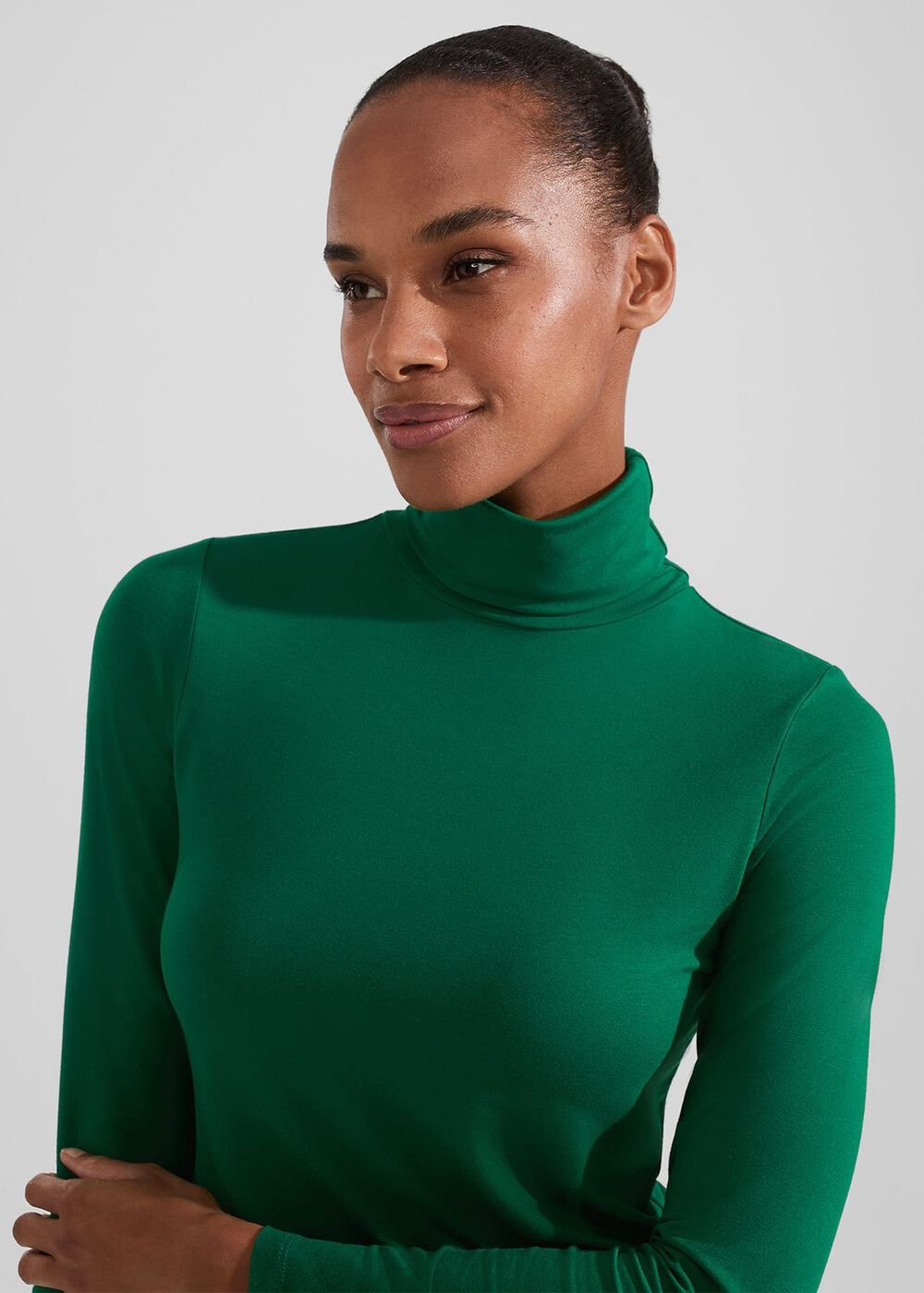 Mischa Roll Neck Top, Cadmium Green, hi-res