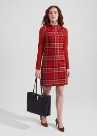 Mila Wool Dress, Red Multi, hi-res