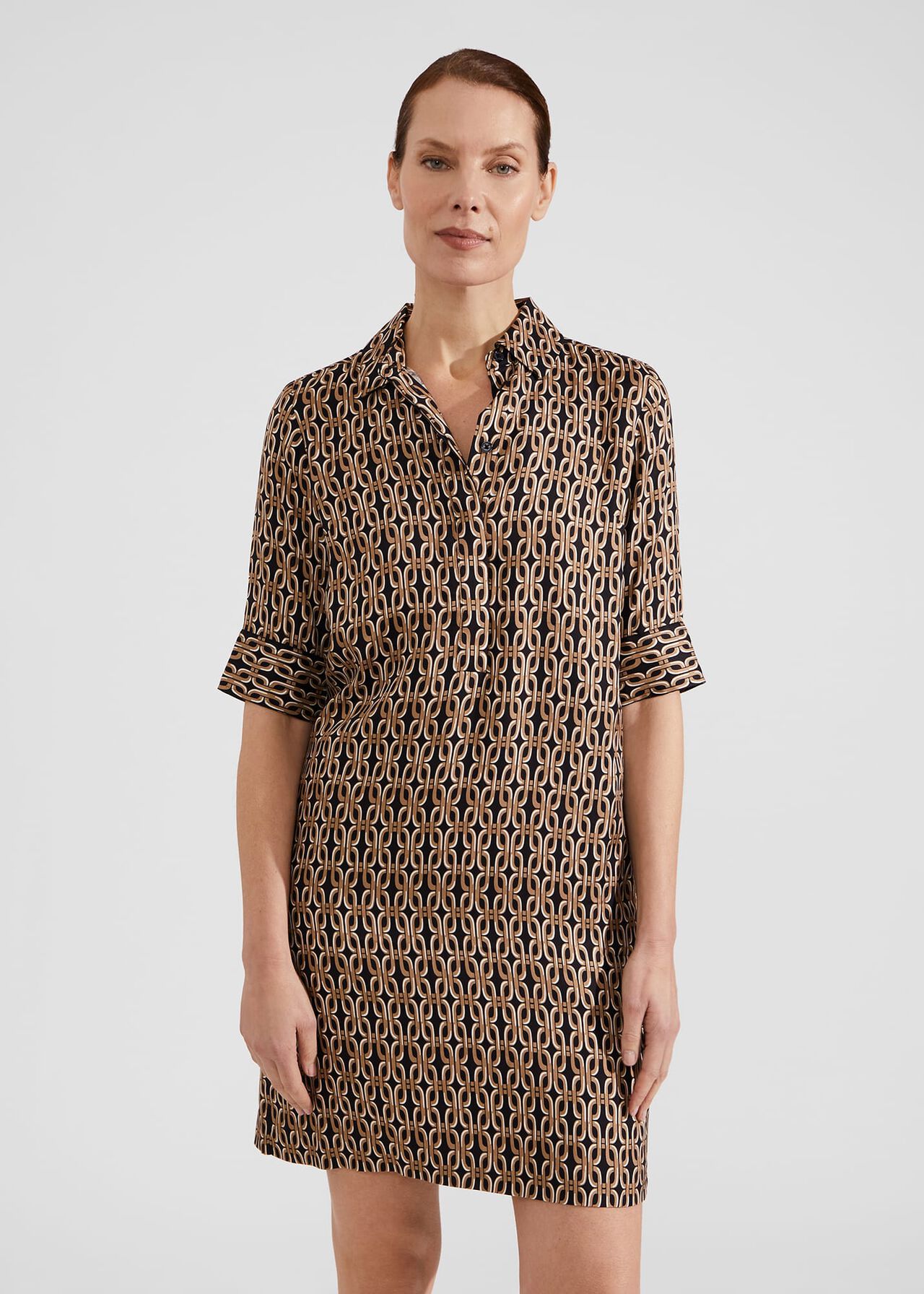 Marciella Dress, Black Camel, hi-res