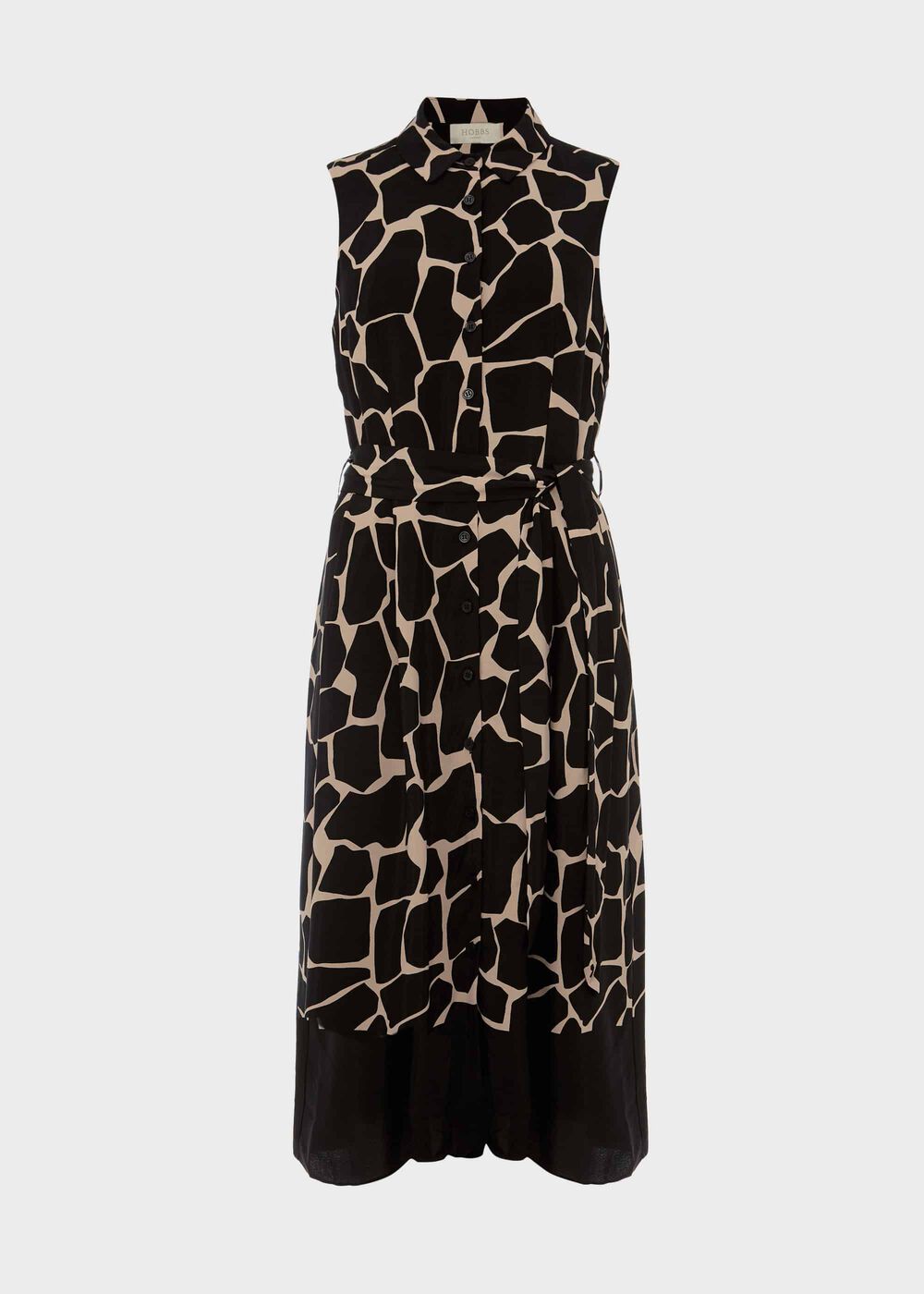 Suzanna Animal Fit And Flare Dress, Black Neutral, hi-res
