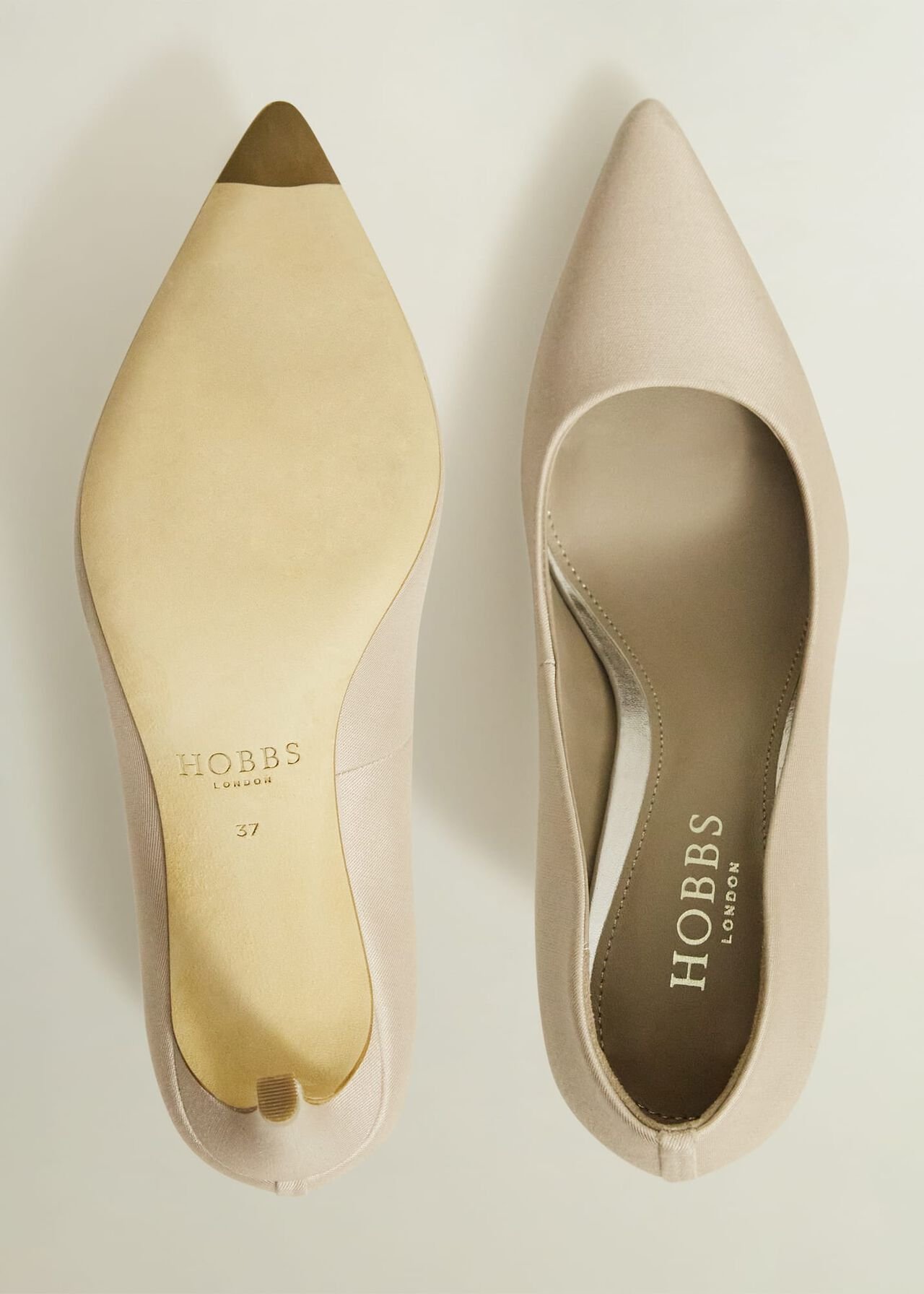 Leila Wool Silk Court Shoes, Oyster, hi-res