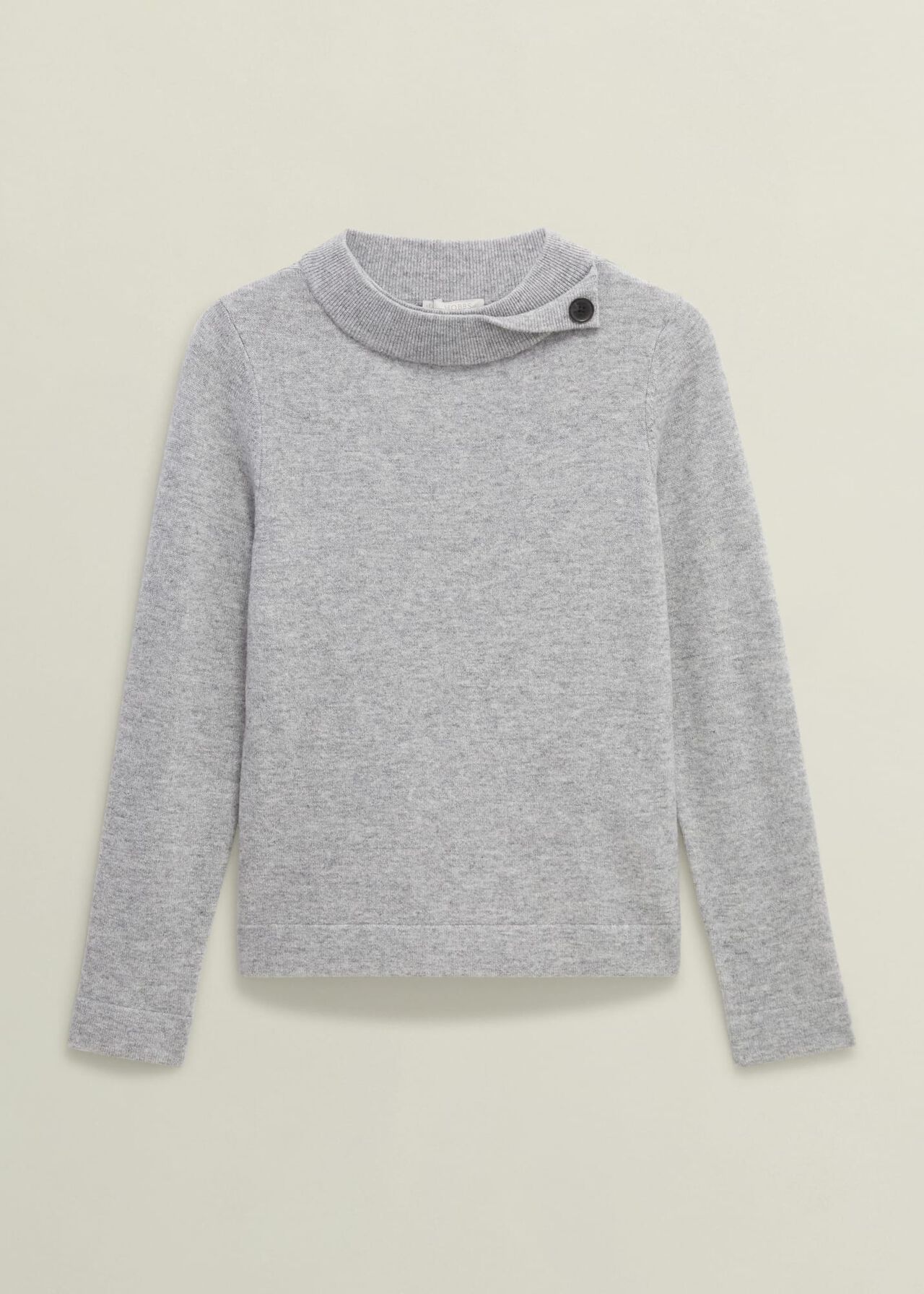 Talia Wool Cashmere Jumper, Grey Marl, hi-res