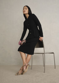 Bridget Knitted Dress, Black, hi-res